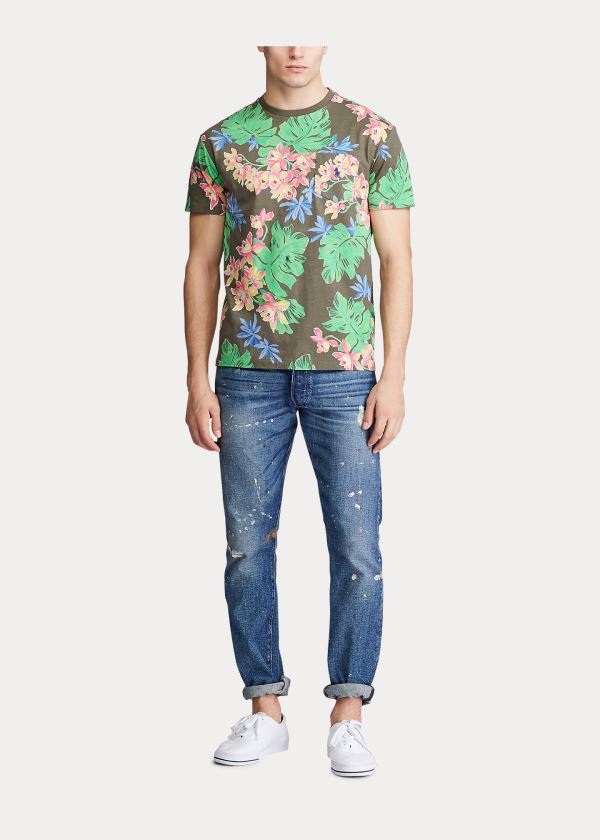 Men's Polo Ralph Lauren Classic Fit Floral T Shirts | 321496KNB